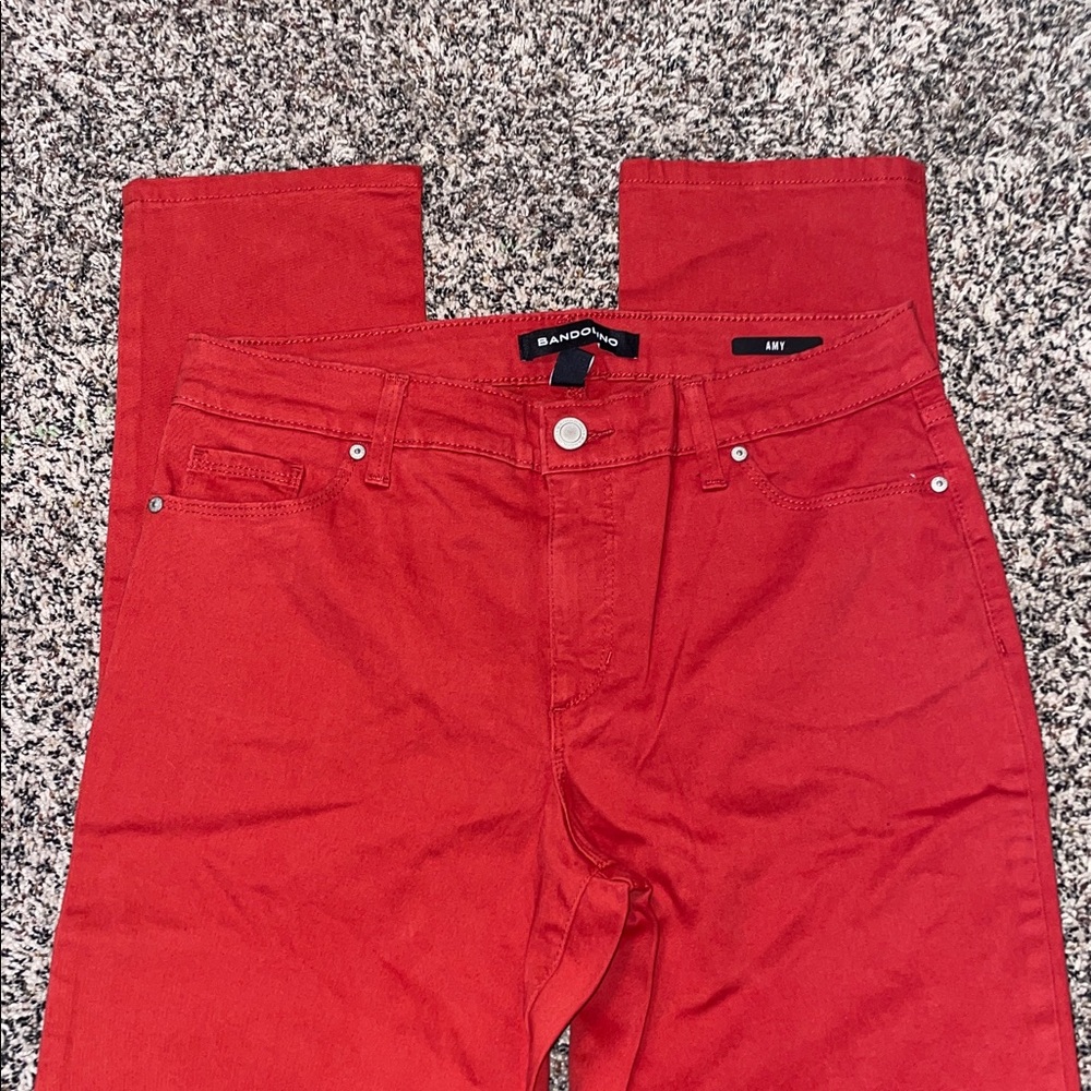 Bandolino Women's Straight Leg Burnt Orange Amy Jeans Size 10 | NWT - Picture 4 of 8
